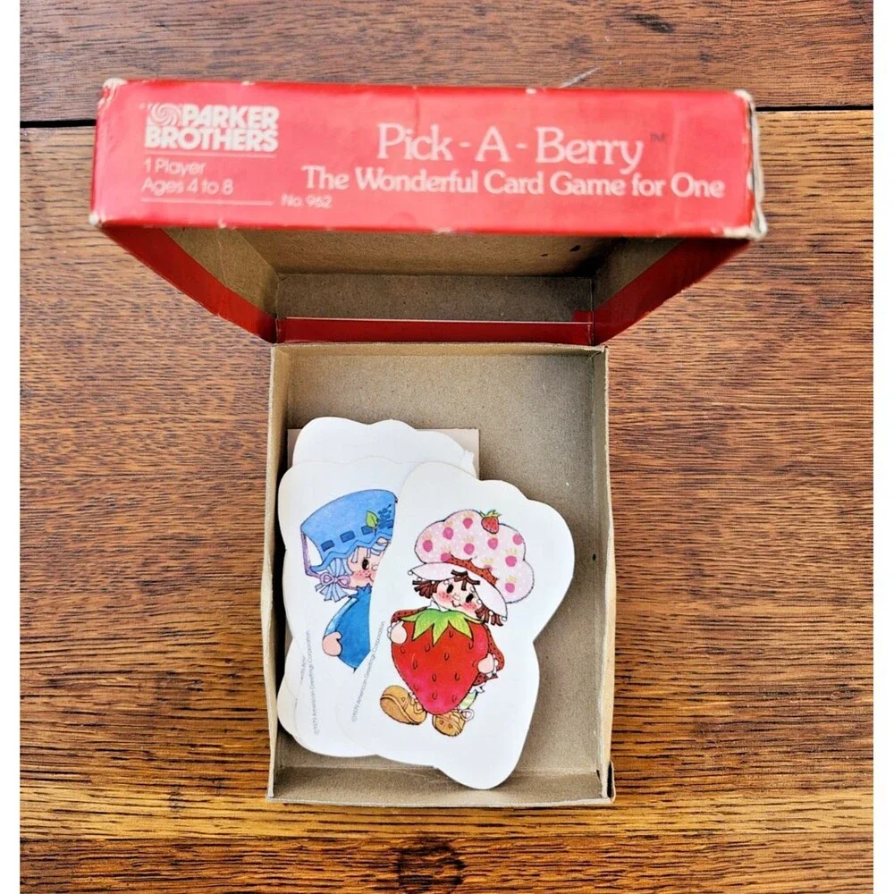 Vintage 1979 Strawberry Shortcake Pick A Berry Card Game Complete Parker Bros